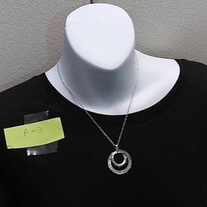 Ladies costume silver tone necklace